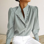 R&B | Viktorianisch Inspirierte Bluse mit Hohem Kragen