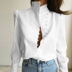 R&B | Viktorianisch Inspirierte Bluse mit Hohem Kragen