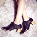 R&B | Schnürschuhe mit Mesh-Absatz
