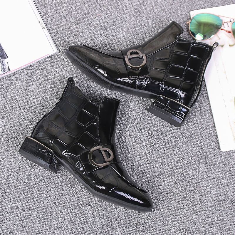 Elegante Stiefelette mit Schnalle für Damen R&B