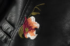 R&B | Lederjacke mit Stickerei