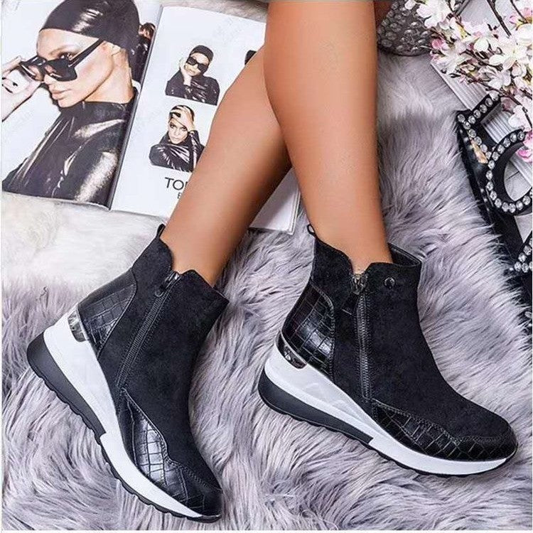 Damen Stiefeletten mit modischem Reißverschluss und eleganter Sohle R&B