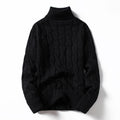 Herren Strickpullover mit Rollkragen und Zopfmuster R&B