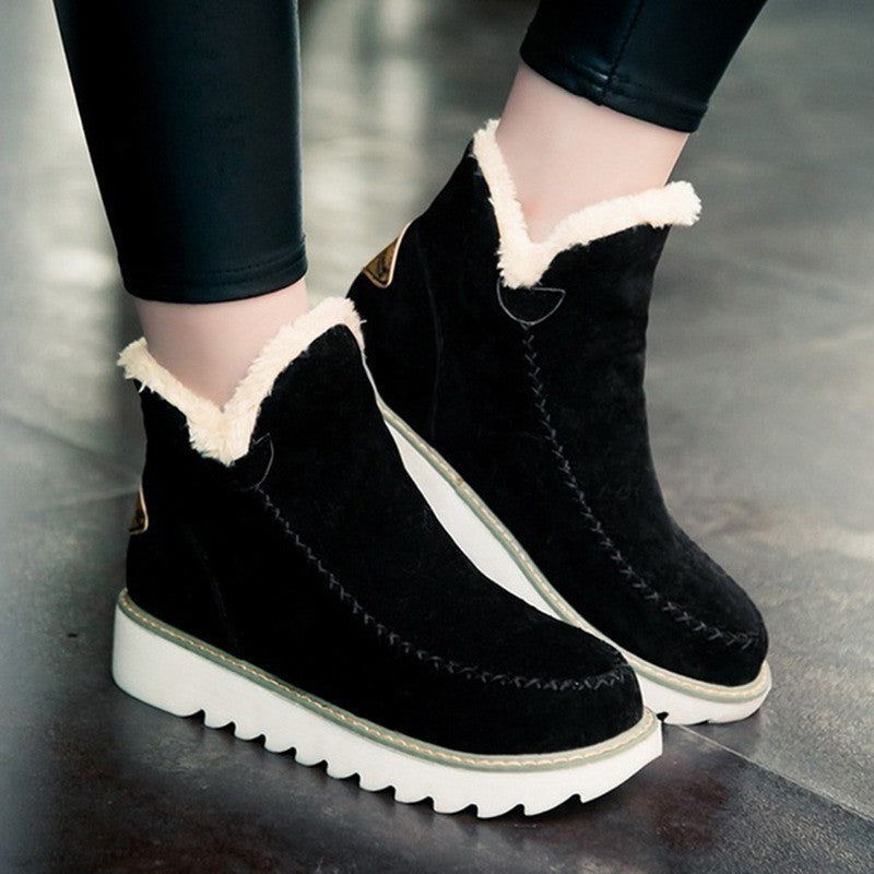 Damen Mokassin Stiefel mit kuscheligem Innenfutter und modischen Akzenten R&B