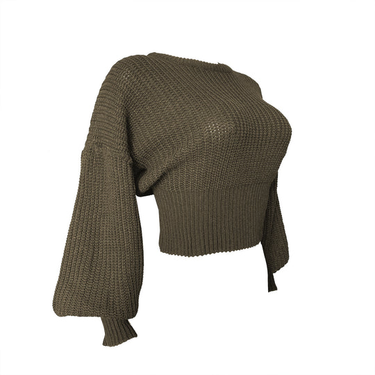 Damen Hochwertiger Strickpullover mit Zopfdesign R&B