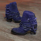 Damen modische Stiefeletten mit geflochtenen Akzenten und einzigartigem Design R&B