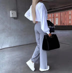R&B | Set Aus Kurzem Blazer Mantel und Gerader Hose