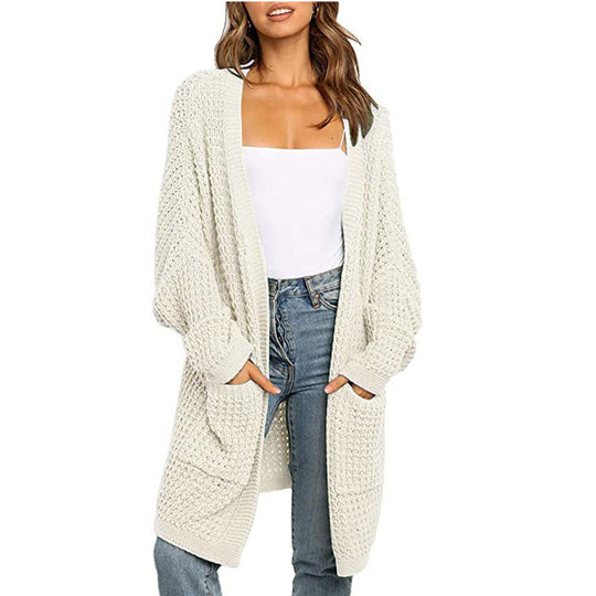 Damen Grobstrickjacke mit tiefen Taschen und lässiger Passform R&B