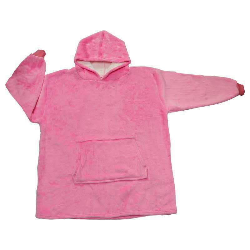 Damen Großer Kapuzenpullover mit kuscheligem Fleece und praktischen Taschen R&B