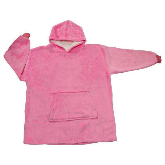 Damen Großer Kapuzenpullover mit kuscheligem Fleece und praktischen Taschen R&B