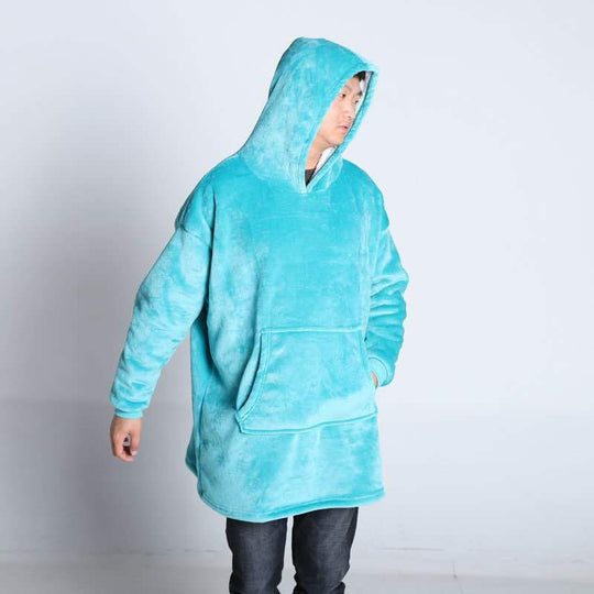 Damen Großer Kapuzenpullover mit kuscheligem Fleece und praktischen Taschen R&B