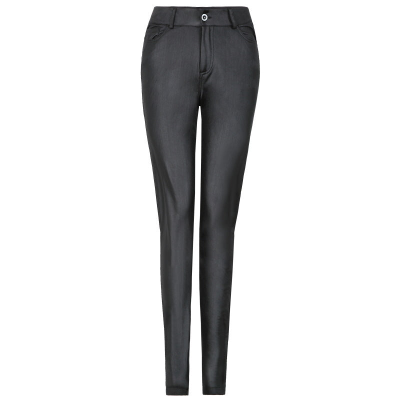 Damen Hochwertige Kunstlederhose R&B