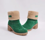 Damen Komfortable Stiefeletten mit kuscheligem Kunstfellrand und moderner Sohle R&B