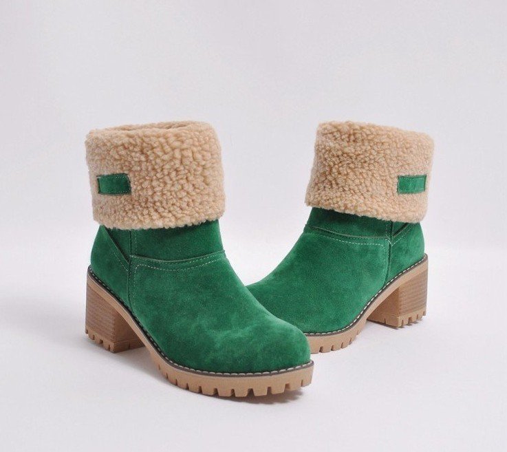 Damen Komfortable Stiefeletten mit kuscheligem Kunstfellrand und moderner Sohle R&B