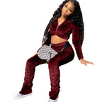 Damen Sportliches Velours-Set R&B