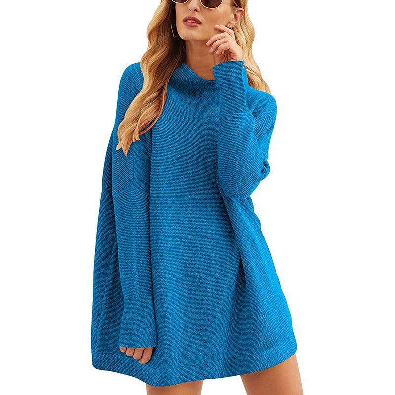 Damen Lässiger Langarm-Strickpulli mit überschnittener Schulter R&B