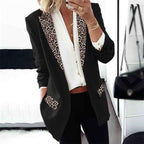 Damen Blazer mit modischen Leopardenapplikationen R&B