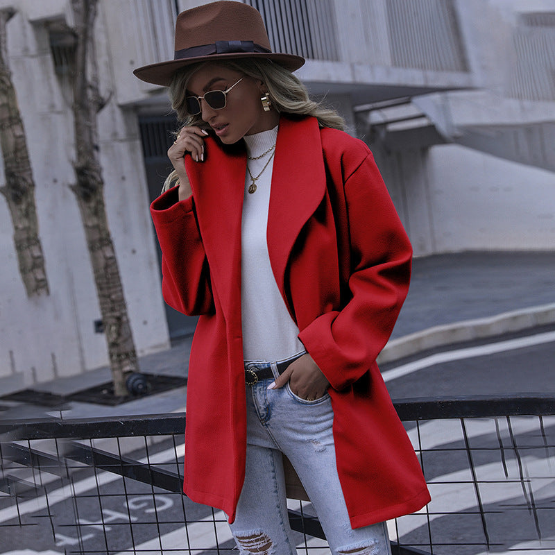 Damen modischer Oversize-Mantel mit weichem Material R&B