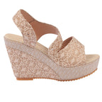 Damen Wedge-Sandalen mit verzierter Spitze und zierlichem Riemen R&B