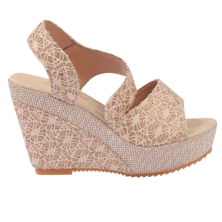 Damen Wedge-Sandalen mit verzierter Spitze und zierlichem Riemen R&B