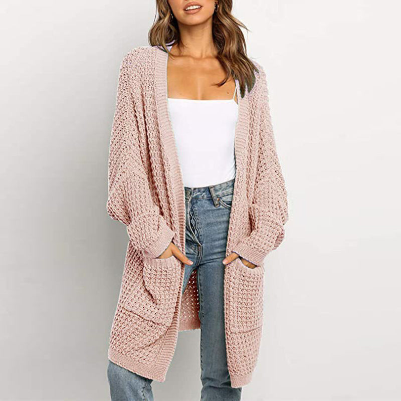 Damen Grobstrickjacke mit tiefen Taschen und lässiger Passform R&B