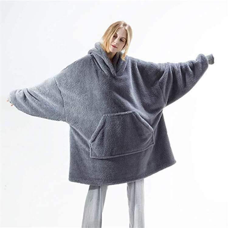 Damen Großer Kapuzenpullover mit kuscheligem Fleece und praktischen Taschen R&B