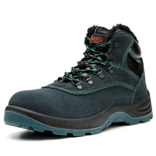 Wasserdicht Arbeitsschuhe Stahlkappe Schutzschuhe Warm Gefüttert Sicherheitsstiefel R&B