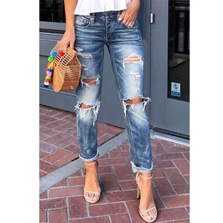 Damen Destroyed Jeans im Boyfriend-Stil