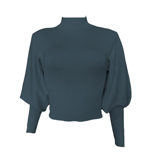 Damen Strickoberteil mit eleganten Ballonärmeln R&B
