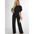 Damen elegantes Set bestehend aus fließender Bluse und weit geschnittenen Hosen R&B
