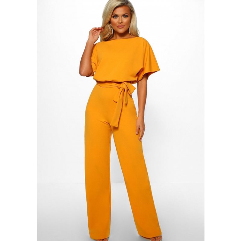 Damen elegantes Set bestehend aus fließender Bluse und weit geschnittenen Hosen R&B