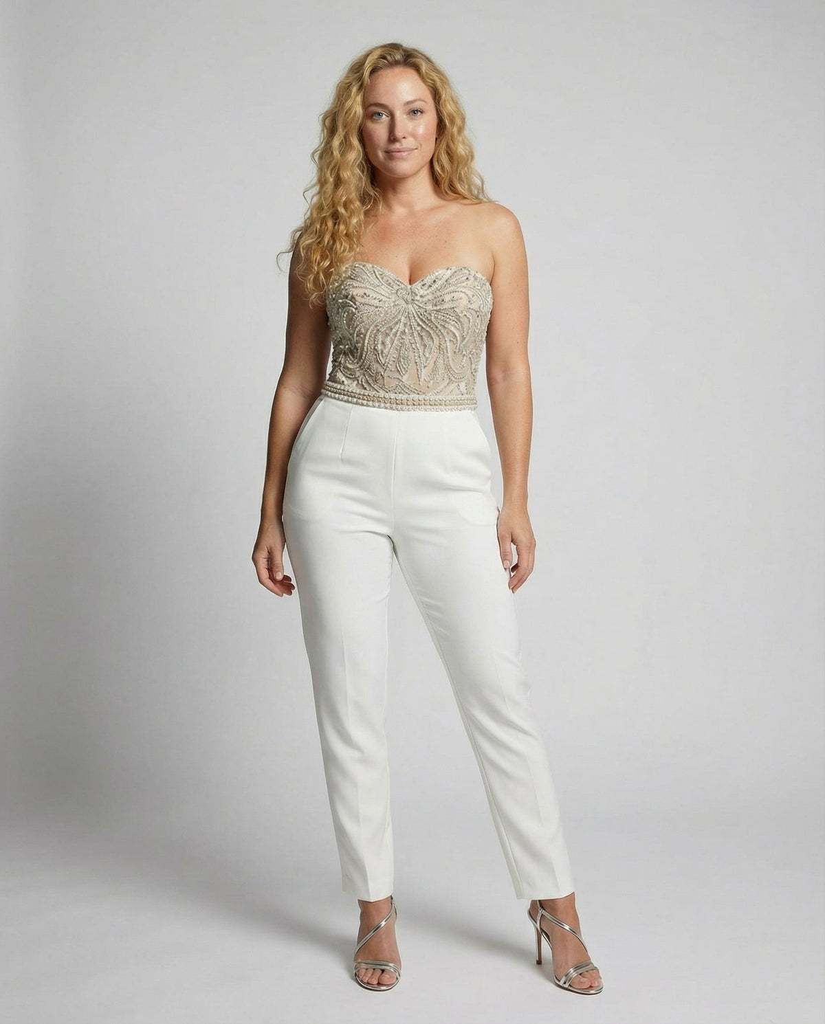 Eleganter Damen Jumpsuit Trägerlos | R&B