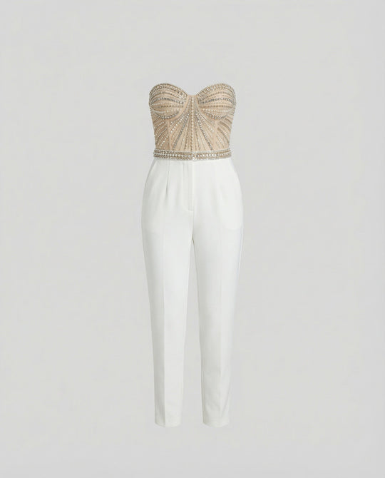 Eleganter Damen Jumpsuit Trägerlos | R&B