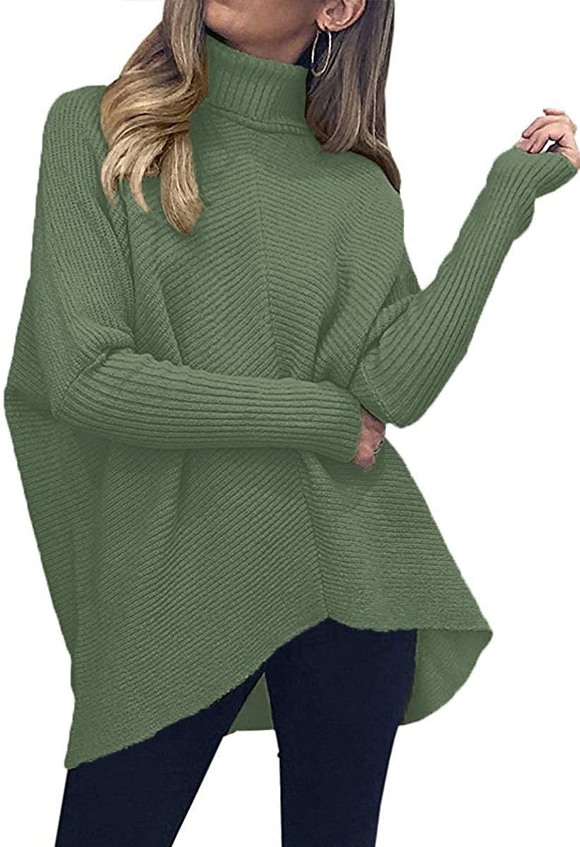 Damen gemütlicher Rollkragenpullover mit strukturiertem Design und asymmetrischem Schnitt R&B