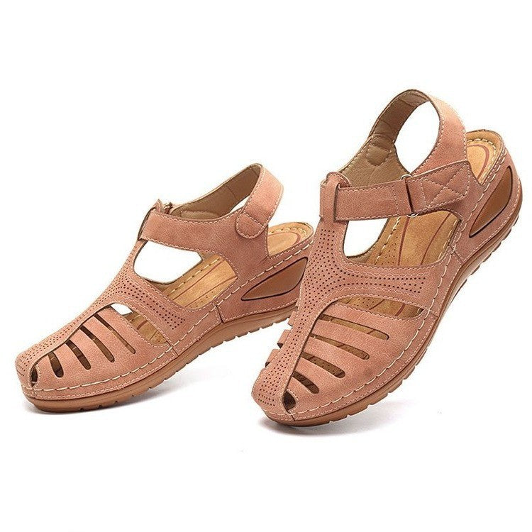 Damen Komfortable Sandalen mit atmungsaktiven Riemen und anatomischen Fußbett R&B
