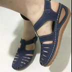 Damen Komfortable Sandalen mit atmungsaktiven Riemen und anatomischen Fußbett R&B