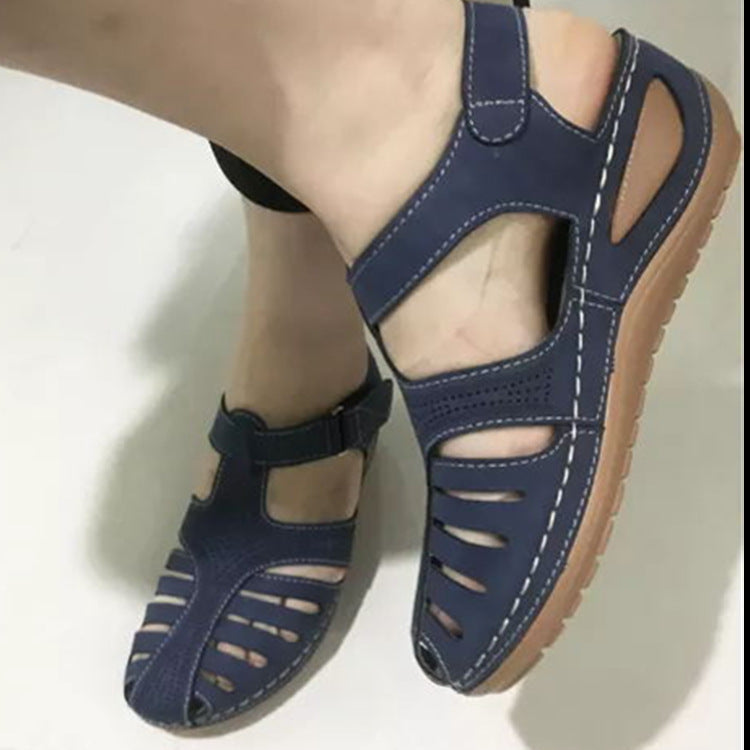 Damen Komfortable Sandalen mit atmungsaktiven Riemen und anatomischen Fußbett R&B