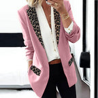 Damen Blazer mit modischen Leopardenapplikationen R&B