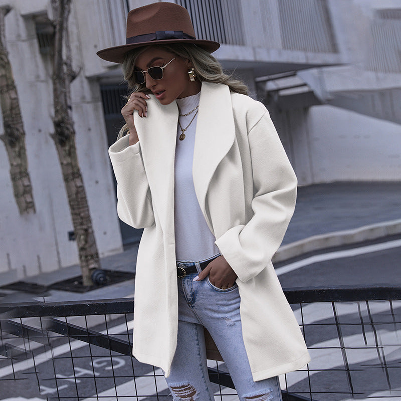 Damen modischer Oversize-Mantel mit weichem Material R&B