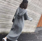 Damen Strickkleid mit geripptem Design und lässigem Schnitt R&B