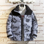 R&B | Bedruckte wattierte Jacke