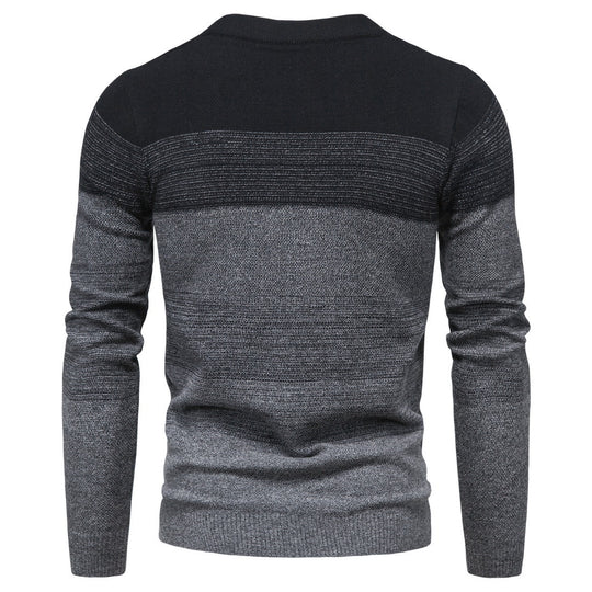 Herren modische Strickjacke mit durchgehendem Reißverschluss und Farbverlauf R&B