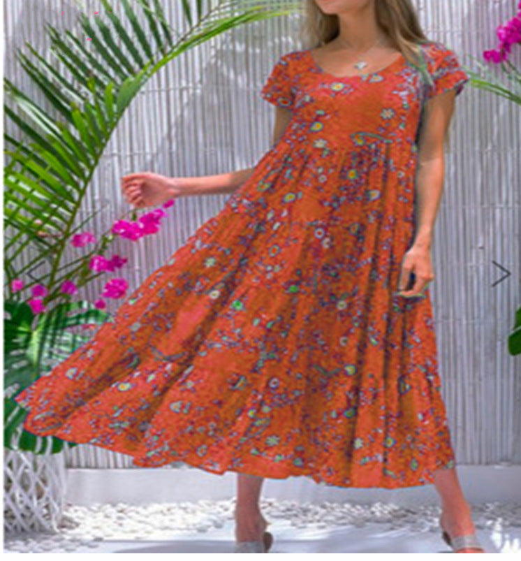 Damen Strandkleid aus leichtem, atmungsaktivem Baumwollmaterial von R&B