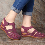 Damen Komfortable Sandalen mit atmungsaktiven Riemen und anatomischen Fußbett R&B