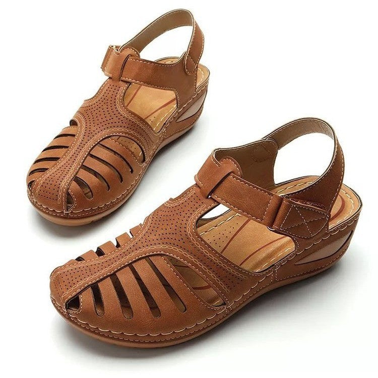 Damen Komfortable Sandalen mit atmungsaktiven Riemen und anatomischen Fußbett R&B