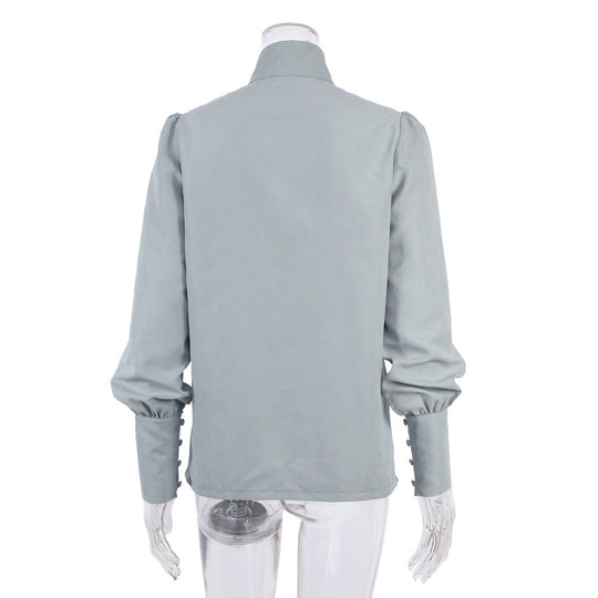 R&B | Viktorianisch Inspirierte Bluse mit Hohem Kragen