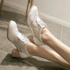 R&B | Schnürschuhe mit Mesh-Absatz
