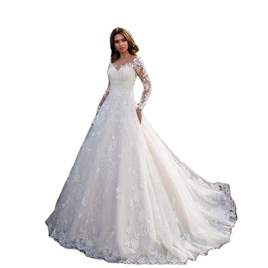 R&B | Elegante weiße Braut Hochzeitskleid