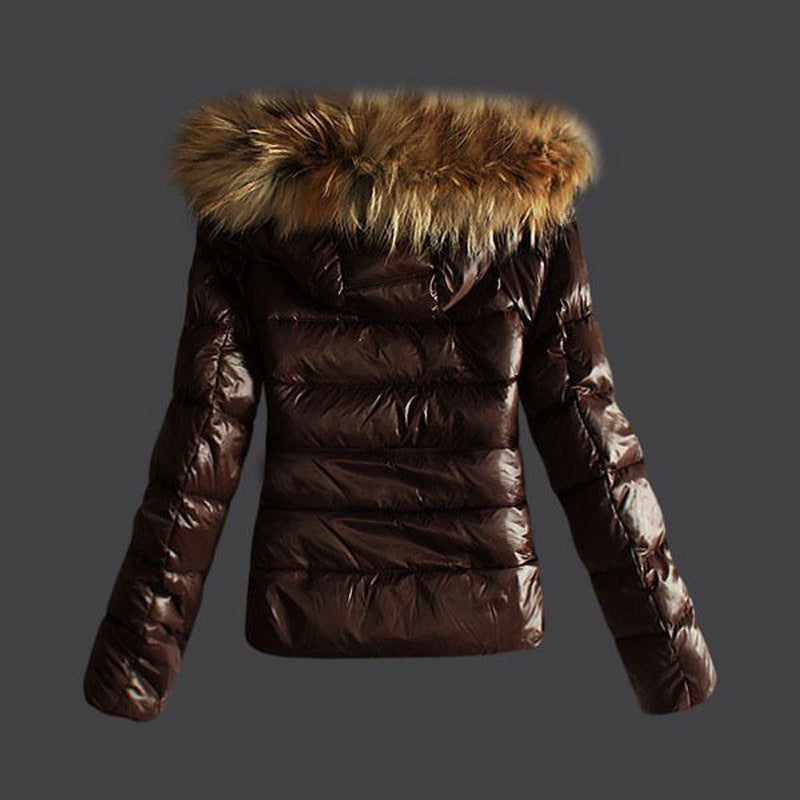 Damen Steppjacke mit abnehmbarem Kunstfellkragen und modernem Schnitt R&B