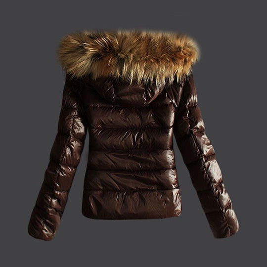 Damen Steppjacke mit abnehmbarem Kunstfellkragen und modernem Schnitt R&B
